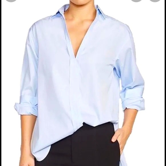 Brochu Walker Tops - Brochu Walker Blue Long Sleeve Tunic Shirt